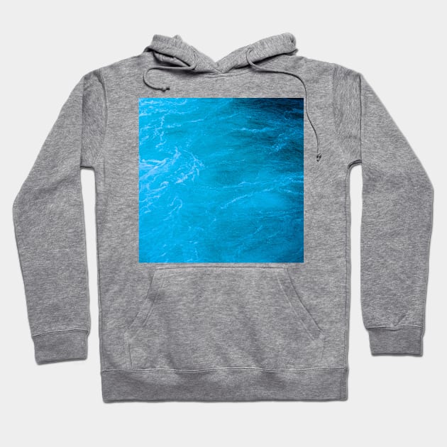 Blue Ocean Waves Hoodie by GoldenLionCrafts